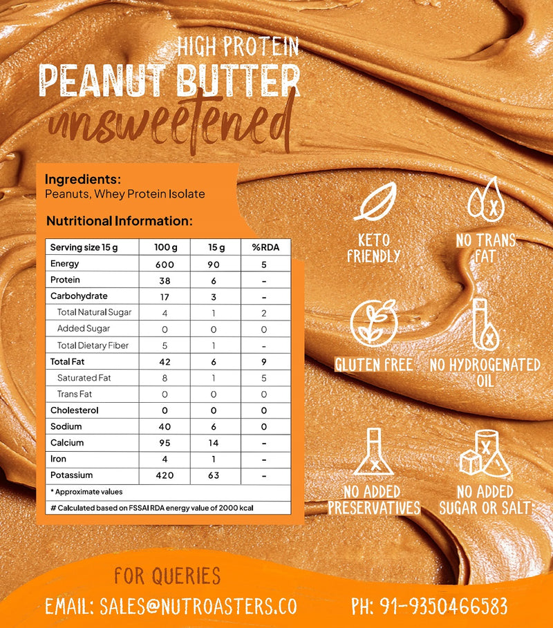 Load image into Gallery viewer, Unsweetened High Protein Peanut Butter
